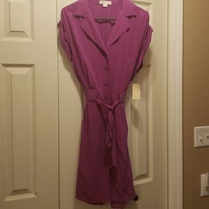 Belted Silk Shirt Dress/Tunic